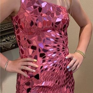 Sherri Hill one shoulder mirror dress 54828 - Size 0